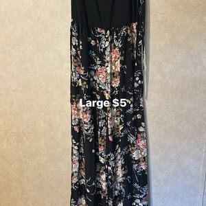 Floral Black Maxi Dress